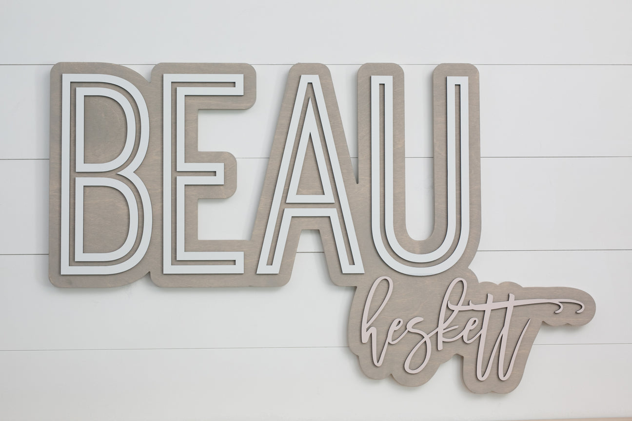 Layered Viola Sign Layered Signs – houseofroundsfontpreview